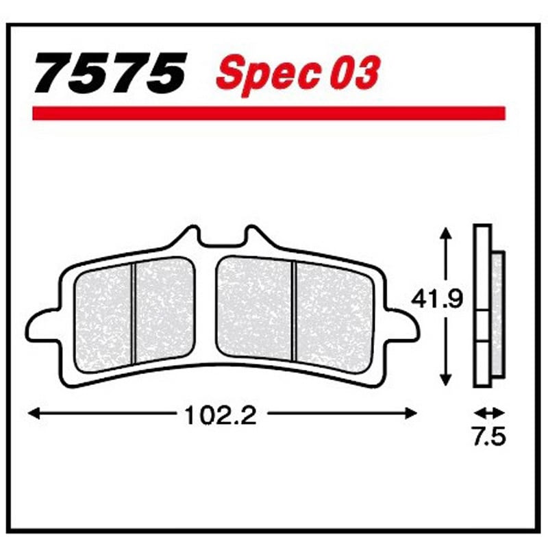 7575-Spec03 ブレーキパッド spec03 1セット Metallico 【通販モノタロウ】