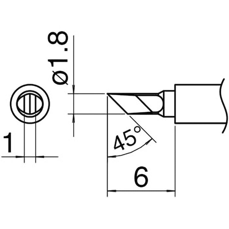 (未使用･未開封品)　白光 こて先/KU型 T30KU df5ndr3 T30-KU こて先(T30・鉛フリーはんだ対応) HAKKO(白光) KU型 1個 【通販