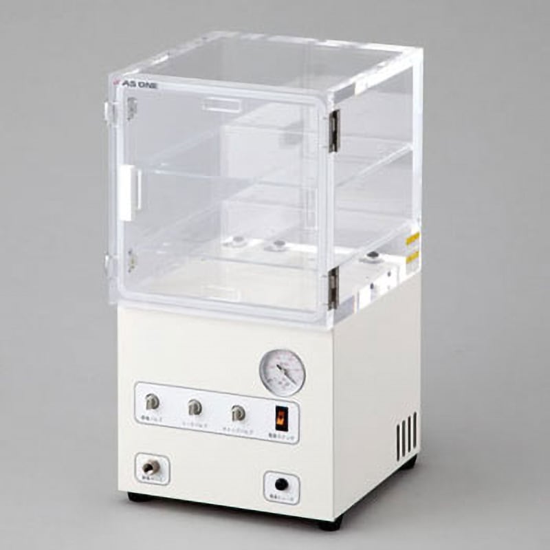 アズワン ポンプ内蔵真空デシケーター VE-ALL (1-8989-01) 《実験設備・保管》 ポンプ内蔵真空デシケーター VE-ALL 1-8989-01 アズワン製｜電子部品