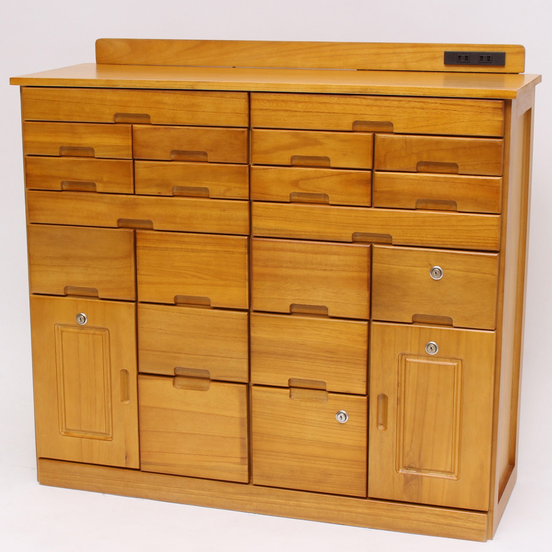 TAN-107-90LBR 桐製引出しいっぱいマルチラック Vita ライト