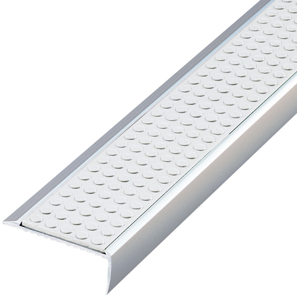 15-DCA147(O) デコレイト 階段滑り止め アルミ製ノンスリップ タイヤ(O)丸型両面テープ式 後付け用 塩ビタイル・長尺シート用 1本(2m) アシスト 【通販モノタロウ】