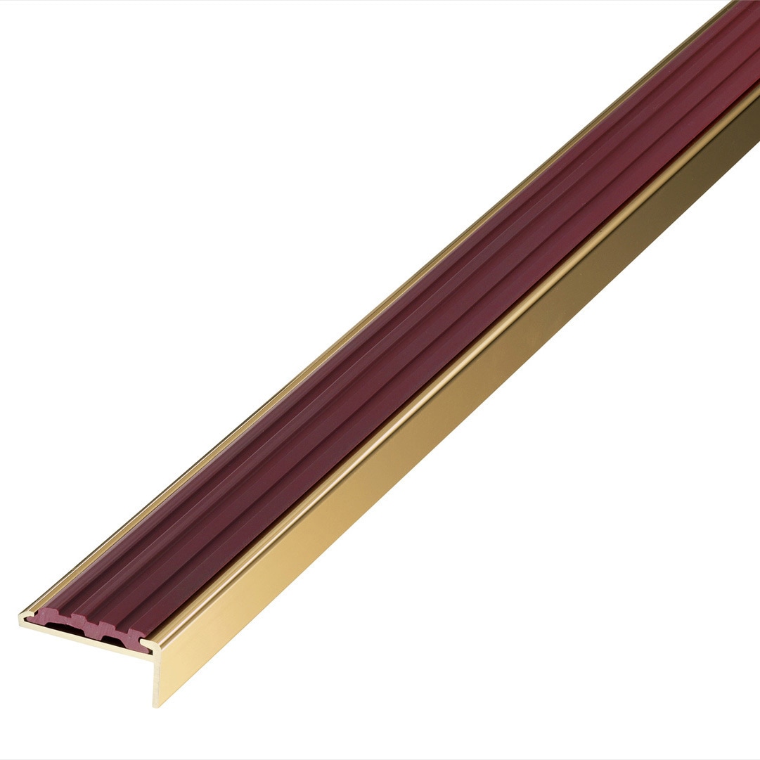 10-135S(D) アシステップ 階段滑り止め 真鍮製ノンスリップ  タイヤ付 塩ビタイル・長尺シート用 アシスト 長さ2m