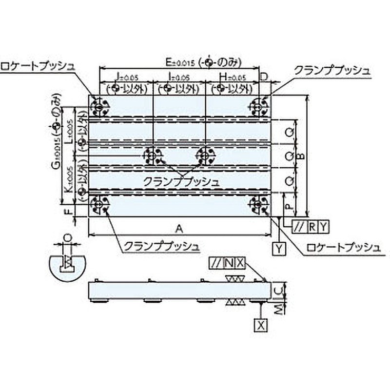 MCQ1060-T Q-ロック内蔵プレート(T溝) 1個 ナベヤ 【通販モノタロウ】