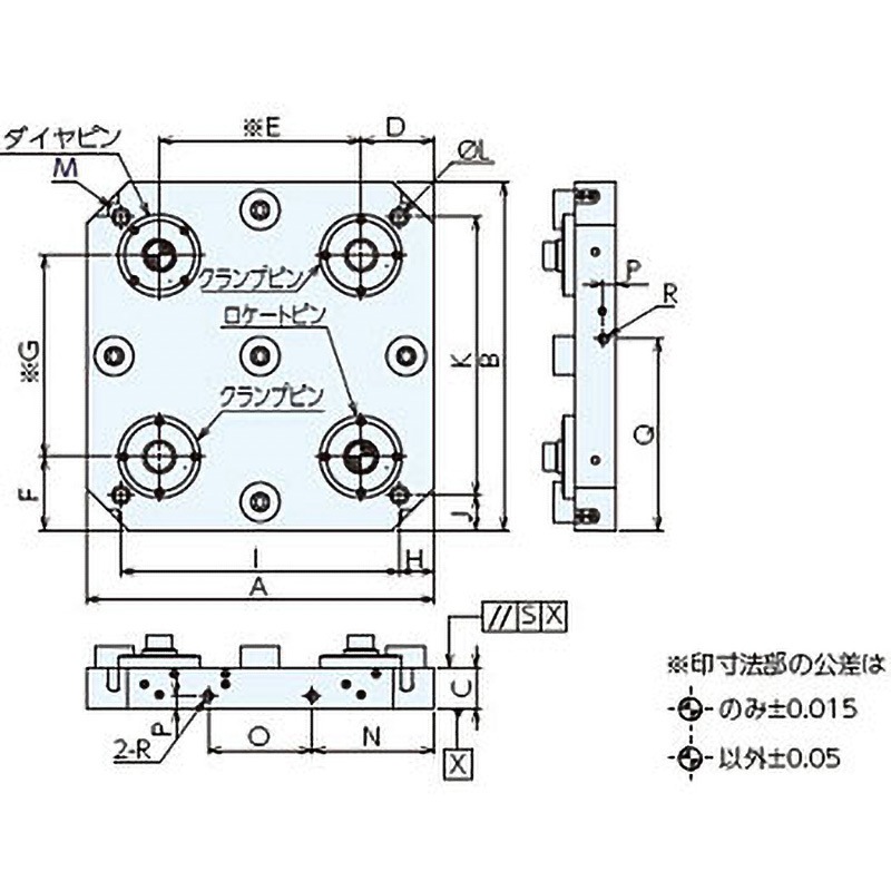 MCQH500 Q-ロック内蔵マシンパレット本体(油圧) 1個 ナベヤ 【通販モノタロウ】