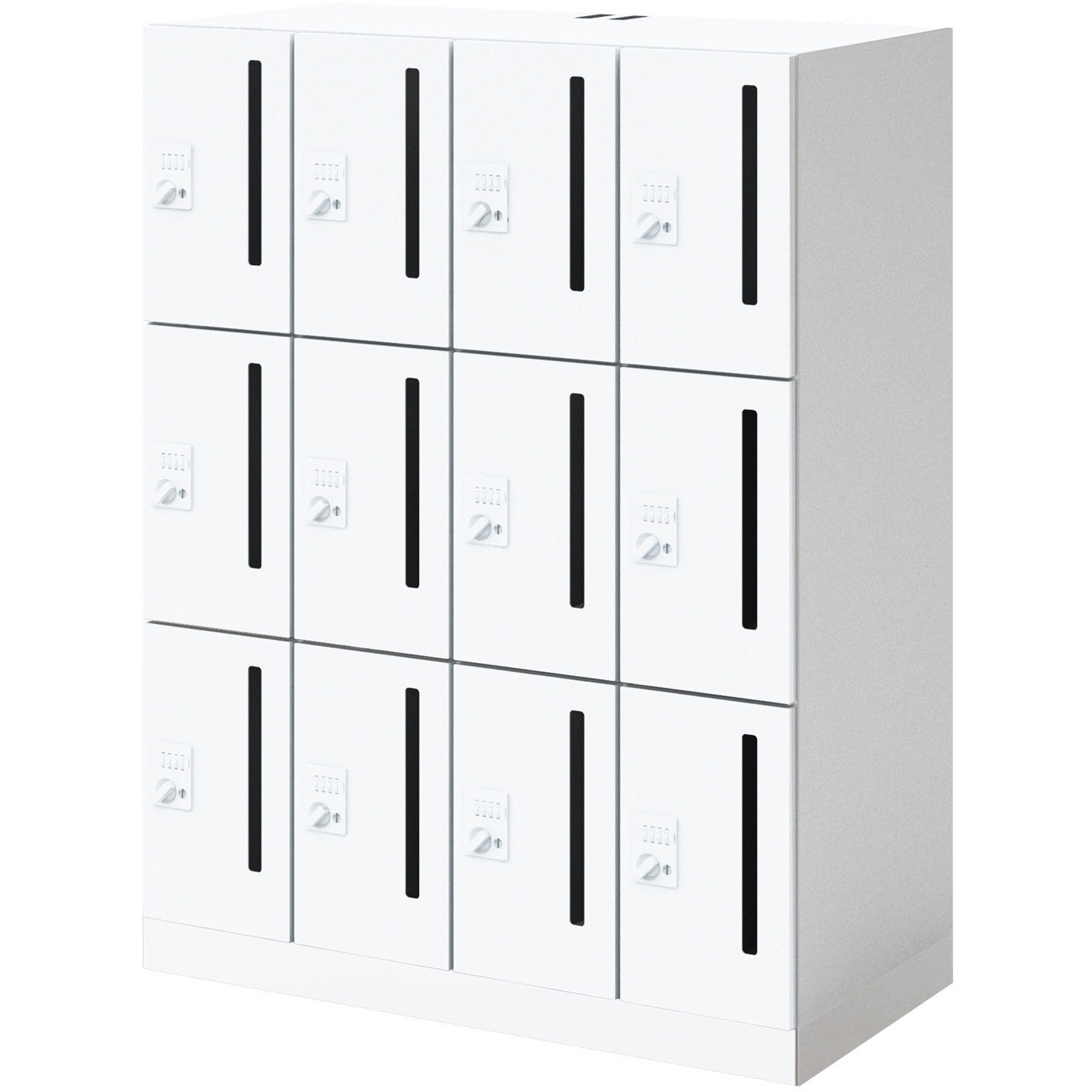 SNN-R125DMW-SAW1-K イノン パーソナルロッカー コンパクトタイプ ダイヤルロック 電源付き ベース付きセット(配送・組立サービス付き) 1台 コクヨ 【通販モノタロウ】