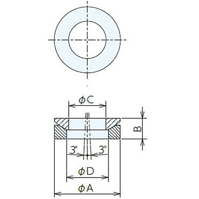 SW24SSMF 球面座金(SUS) ナベヤ SUS303製 厚さ25mm外径44mm  SW24SSMF