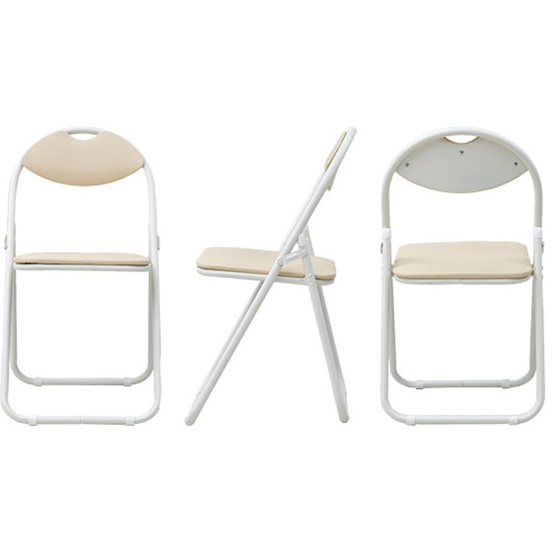 YZX-08C(IV/IV) パイプ会議イス YAMAZEN(山善) アイボリー色 1脚