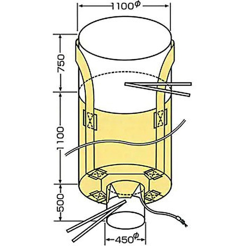 15804 コンテナバック(フレコンバック) 丸2型 1セット(10枚) 昭和商会 【通販モノタロウ】 10,205円
