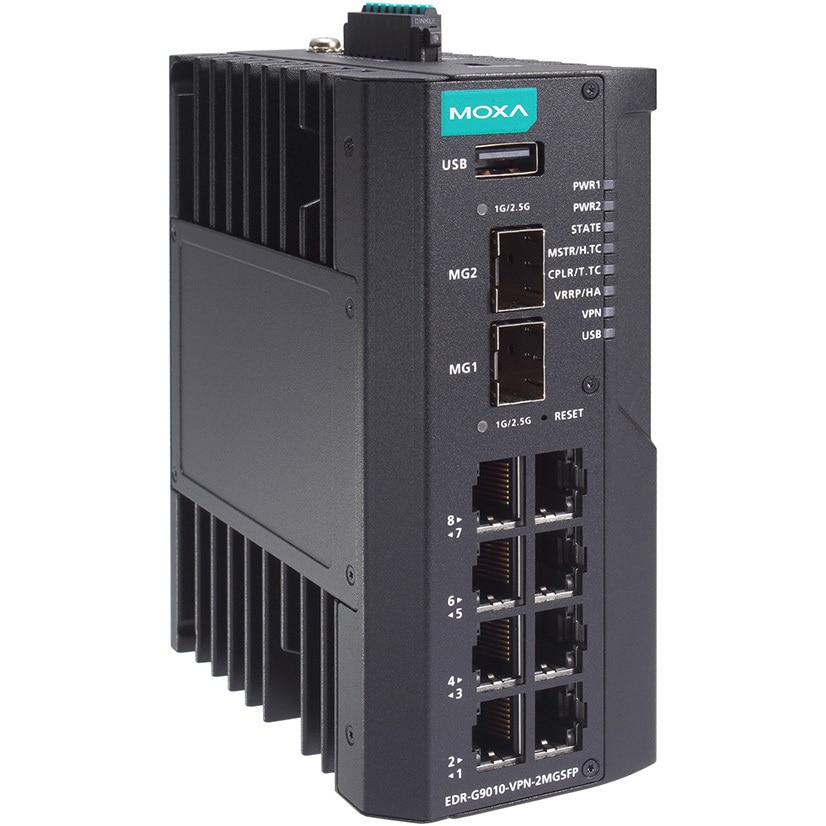 EDR-G9010-VPN-2MGSFP 8 GbE カッパー + 2 GbE SFP マルチポート産業用 