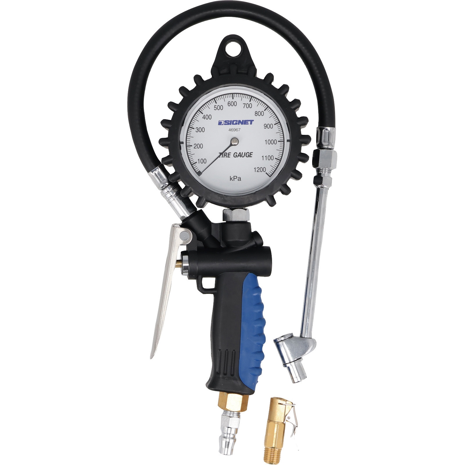 46967 増減圧機能付タイヤゲージ SIGNET(シグネット) クリップチャック