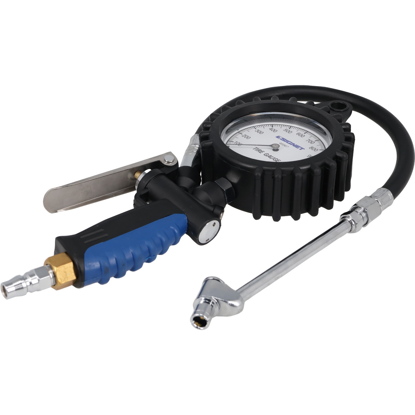 ご確認用 46967 増減圧機能付タイヤゲージ SIGNET(シグネット) クリップチャック