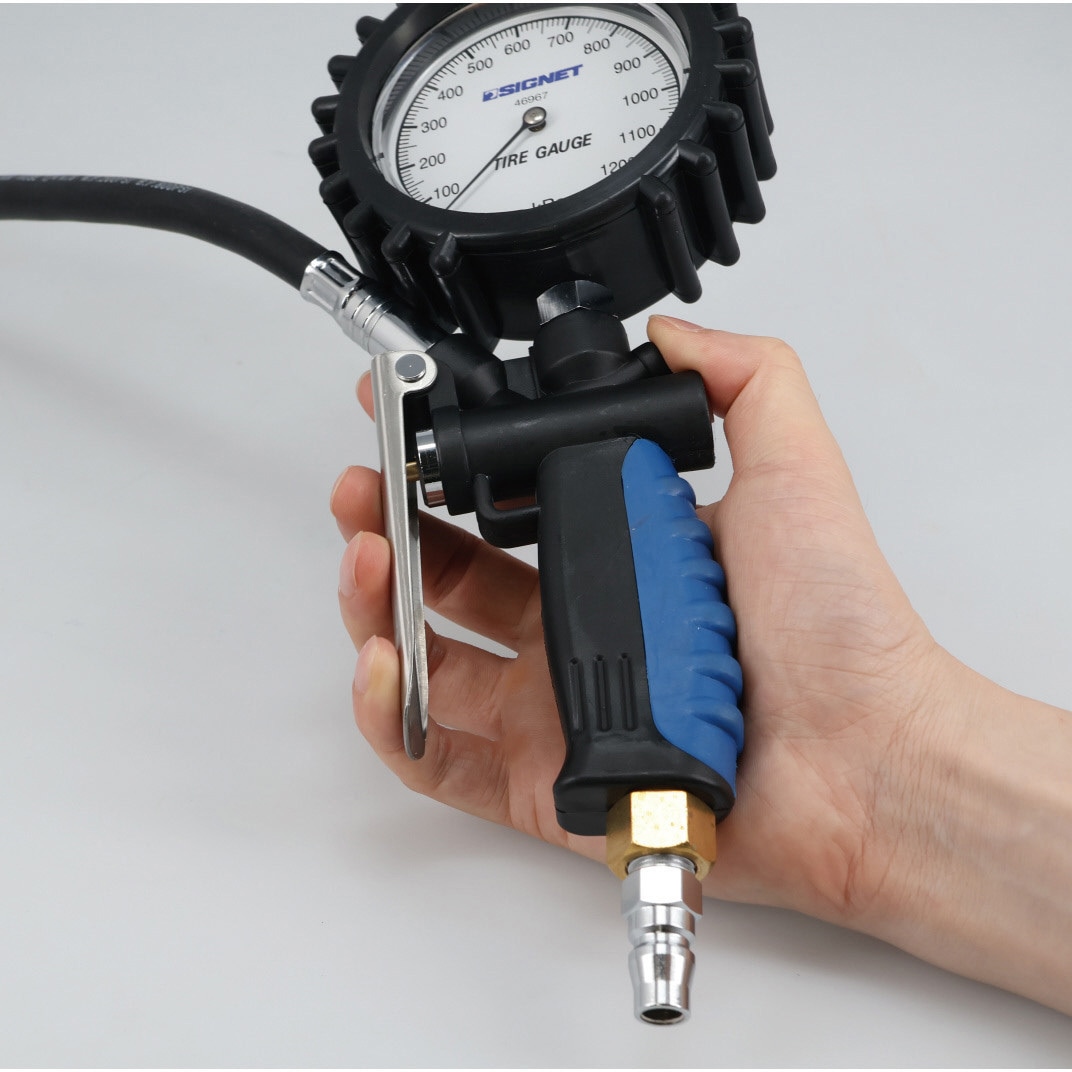 46967 増減圧機能付タイヤゲージ SIGNET(シグネット) クリップチャック
