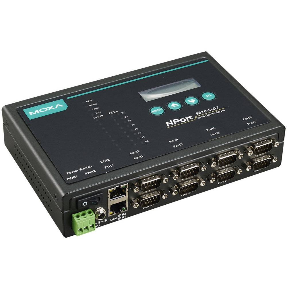 NPort 5610-8-DT 8ポートのRS-232/422/485シリアルデバイス