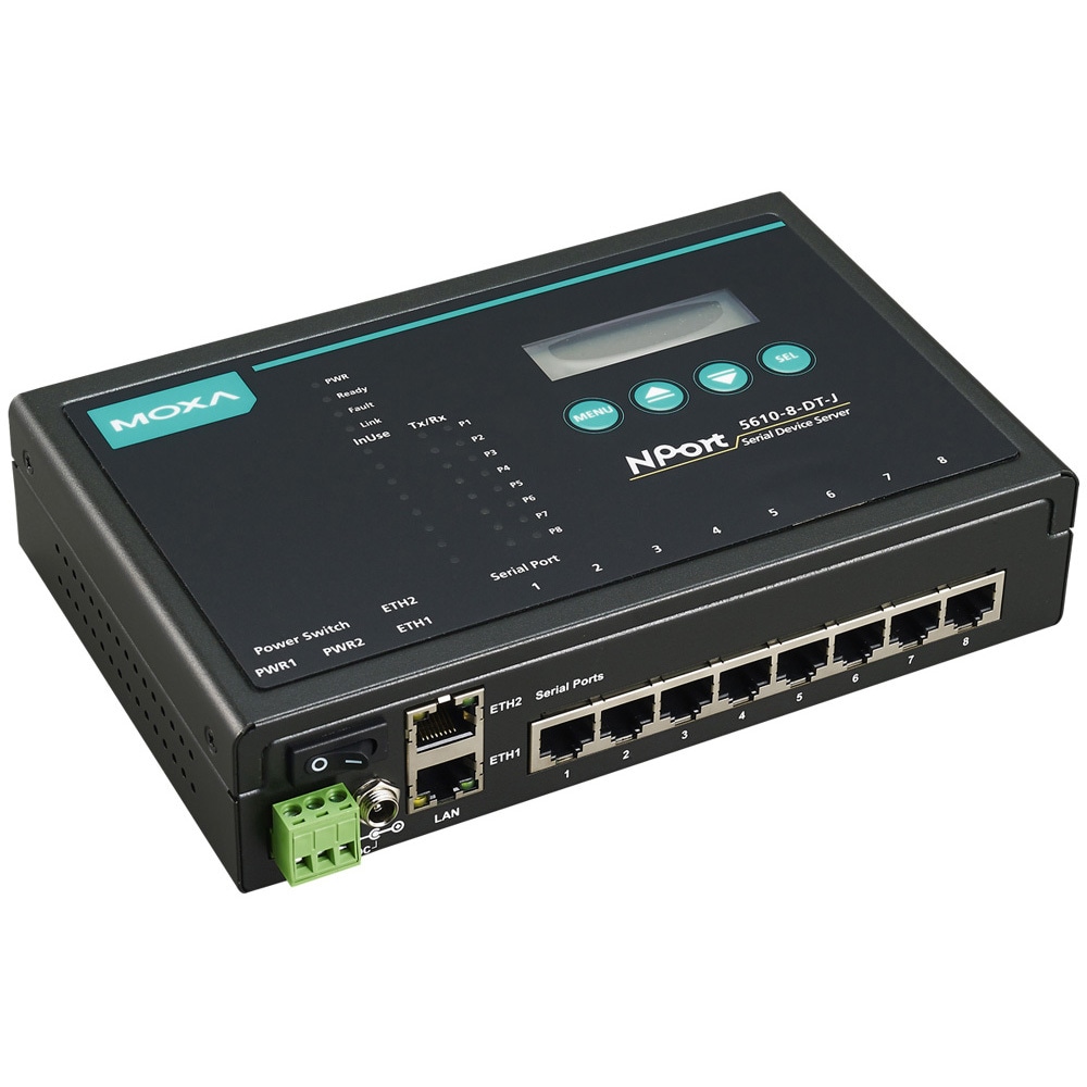 NPort 5610-8-DT-J w/o adaptor 8ポートのRS-232/422/485
