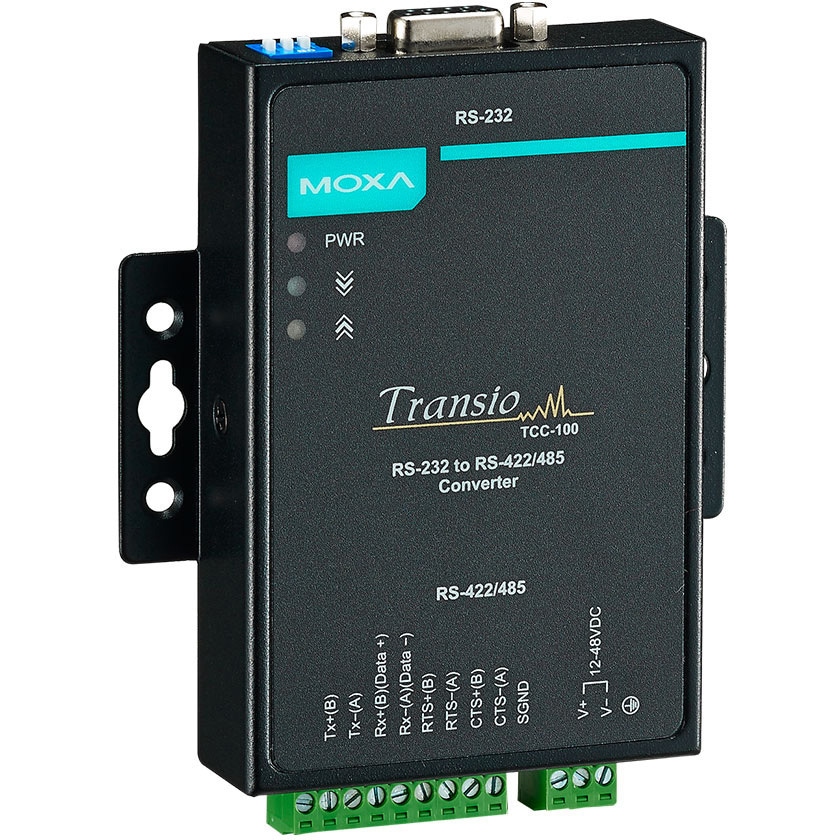 TCC-100I-T 産業用RS-232 - RS-422/485コンバータ(2 kV絶縁オプション