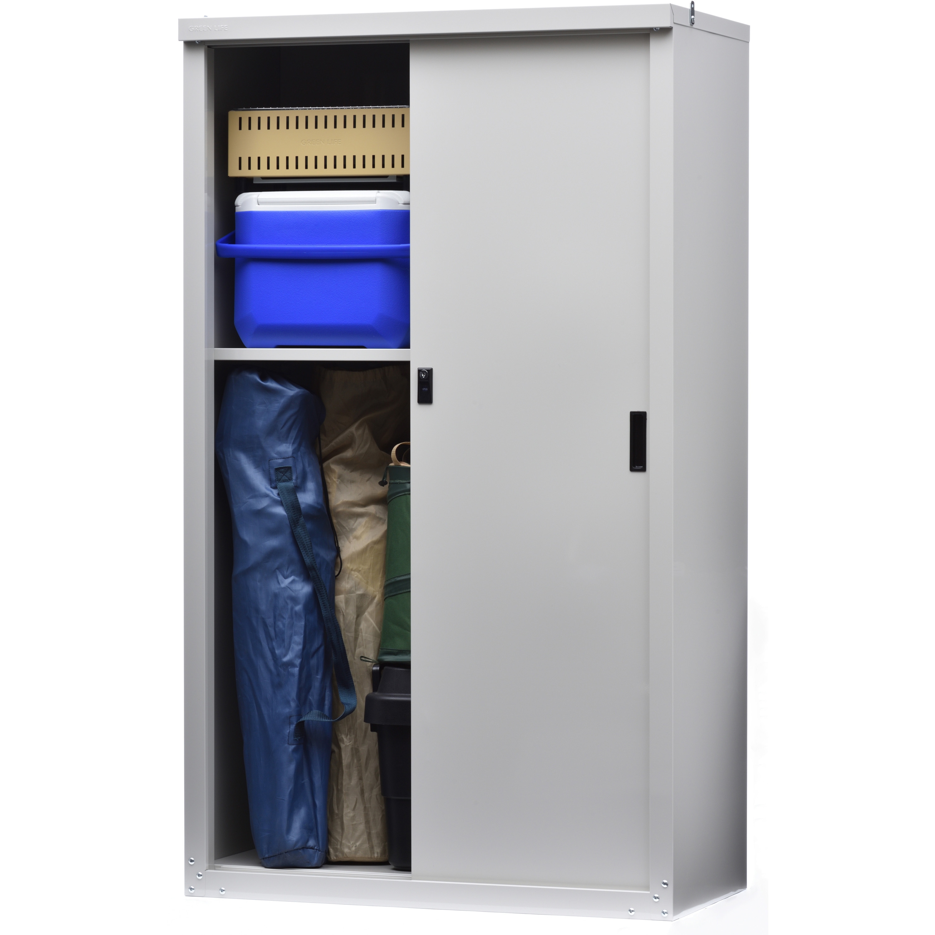 家庭用収納庫 HS-153 家庭用収納庫 グリーンライフ 間口890mm奥行450mm高さ1530mm