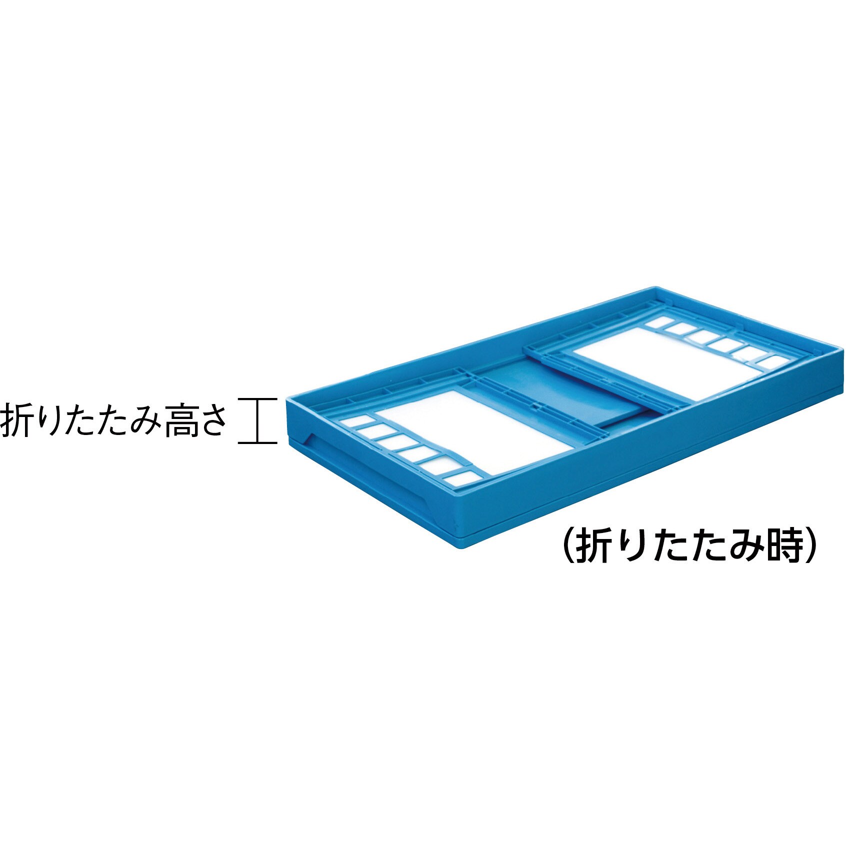 プラスチック折畳みコンテナ ”パタコン” 容量182L イエロー色 外寸(幅×奥行×高さ)860×500×500mm 50211-N180-YE