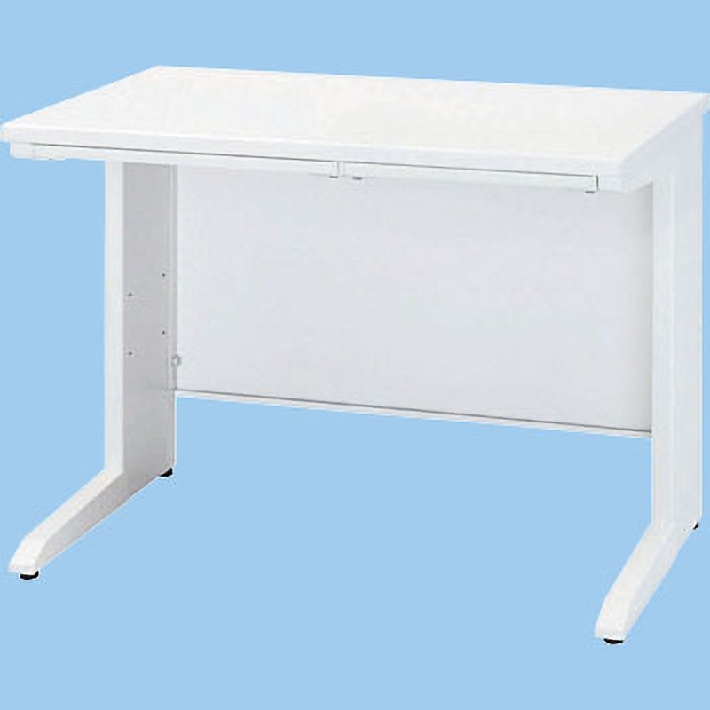 50SBL-117HWW 平机 トヨスチール(トヨセット) 天板コードホール付 引出しあり ホワイト色 高さ700mm間口1100mm奥行700mm  50SBL-117HWW