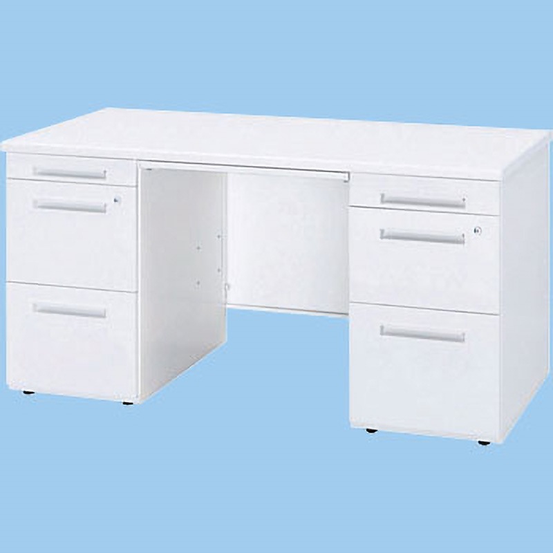 50SBL-167ABWW 両袖机 トヨスチール(トヨセット) 奥行700mm 天板コードホール付 高さ700mm間口1600mm  50SBL-167ABWW