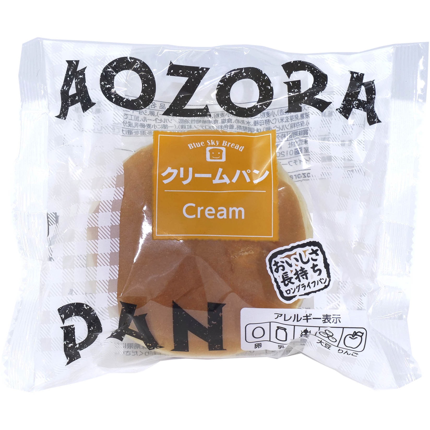 6300039138 ロングライフパン 青空製パン 保存期間製造日より70日年 内容量100g クリーム  1セット(96個)