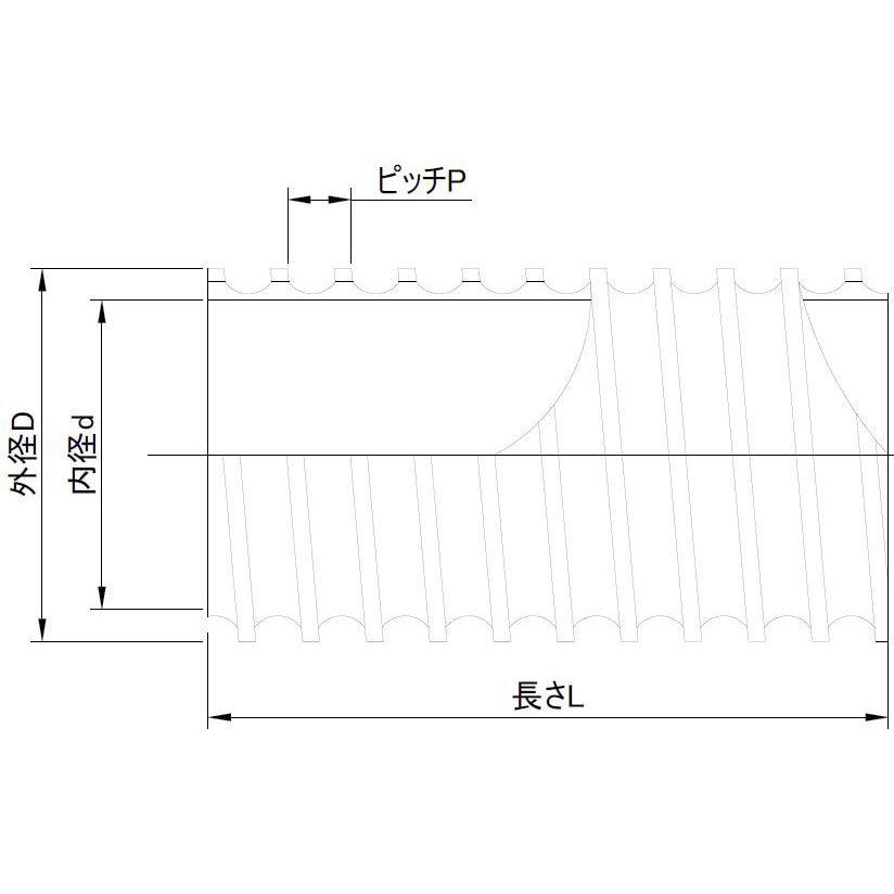 ダクトホース 室内送排気用 PVC モノタロウ 内径62.4mm外径71.6 ダクトホース 室内送排気用 PVC モノタロウ 内径62.4mm外径71.6
