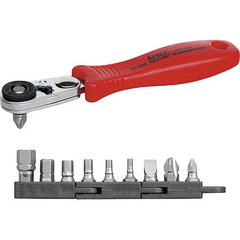 525-10B コンパクト ビット・ラチェット52 ビット10本組 ANEX 差込角