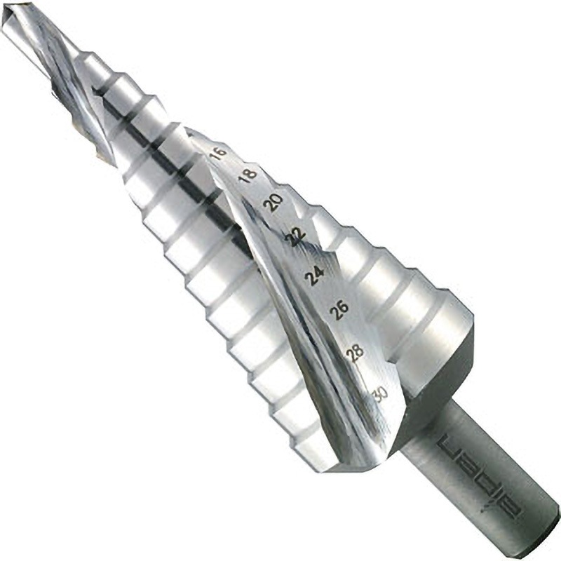 72200630 2枚刃スパイラルステップドリル ALPEN ハイス製 ノンコーティング シャンク径10mm