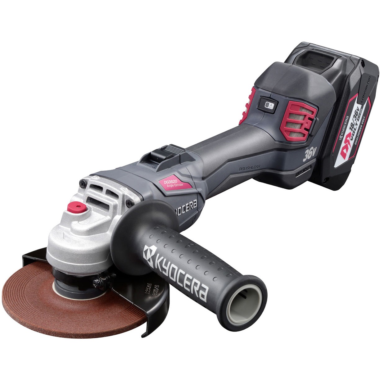DG3620L2 36V充電式ディスクグラインダー(スライドスイッチ) 京セラインダストリアルツールズ(旧:リョービ) 砥石径125mm  DG3620L2 29,237円