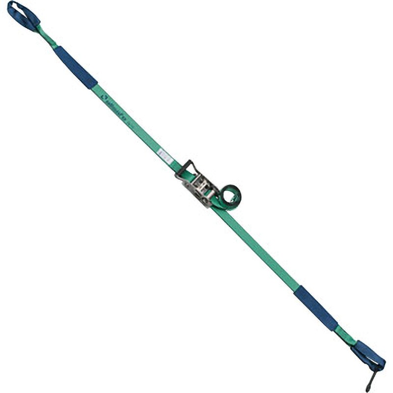 SR5I14 ラッシングベルト ステンレス製ラチェット式しぼり仕様重荷重 allsafe グリーン ベルト幅50mmベルト長さ巻取側4m  SR5I14