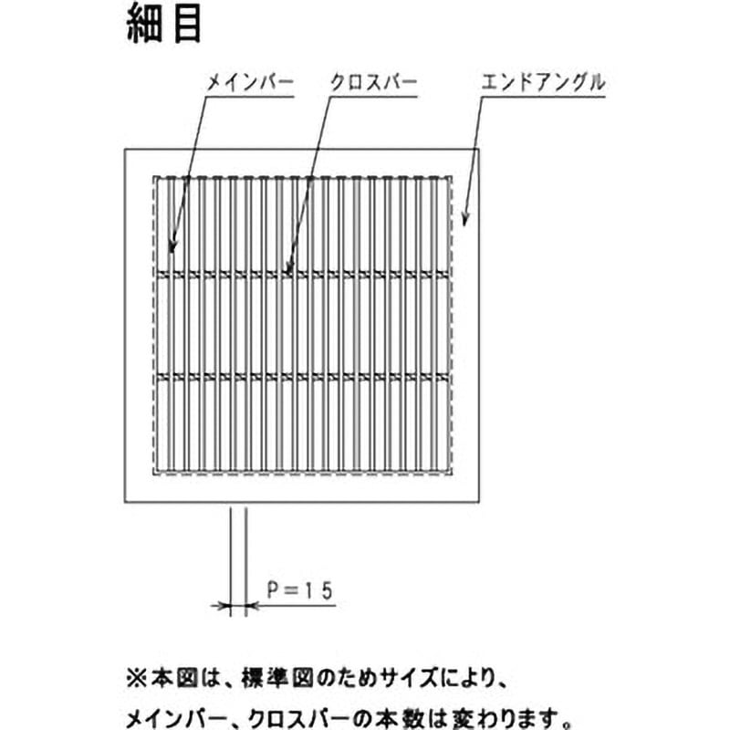 4LUH-19-30 細目ますぶた イズミ 溶融亜鉛メッキ仕上 ピッチ15mm
