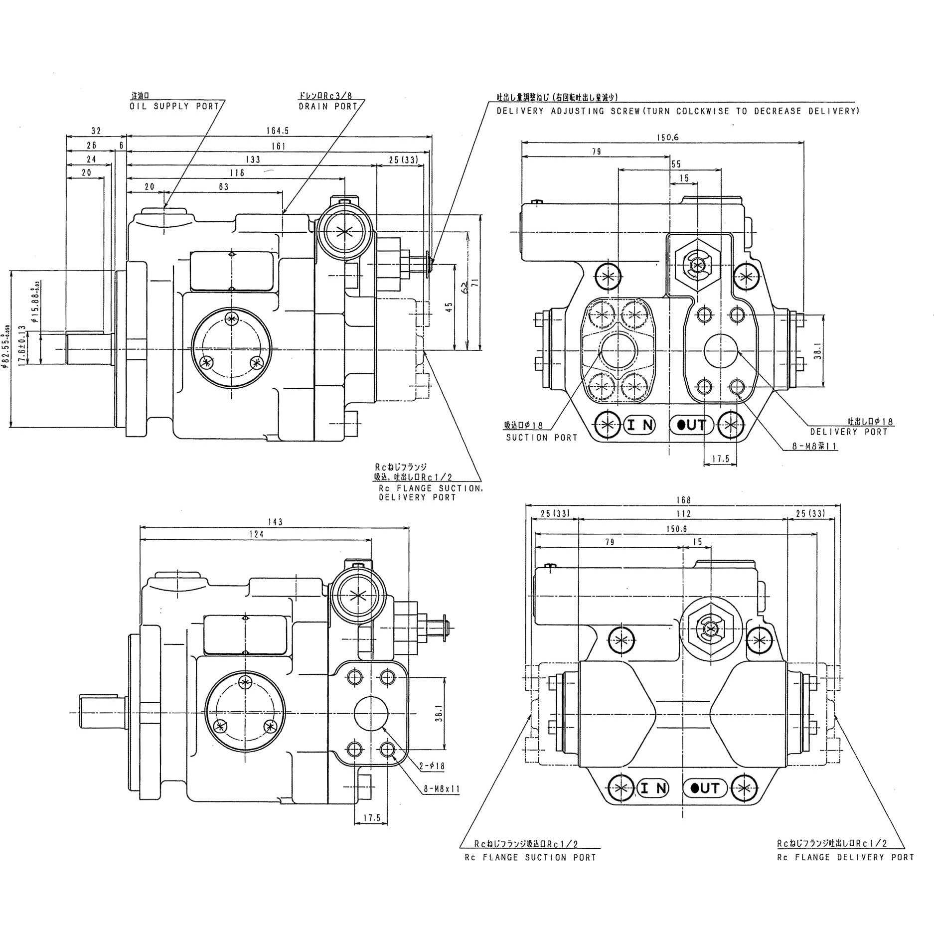 HPP-VB2V-F8A3-B ピストンポンプ(可変容量形) ジェイテクトフルードパワーシステム(旧豊興工業) フランジ取付形 - 【通販モノタロウ】