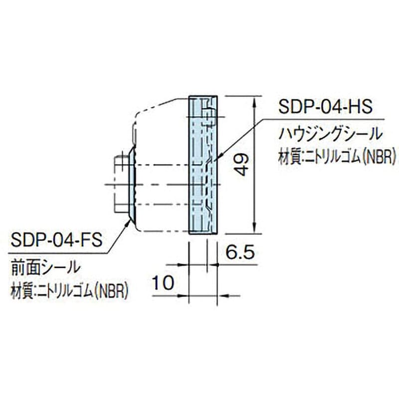 SDP-04-FS 前面シール・ハウジングシール 1個 イマオコーポレーション 【通販サイトMonotaRO】