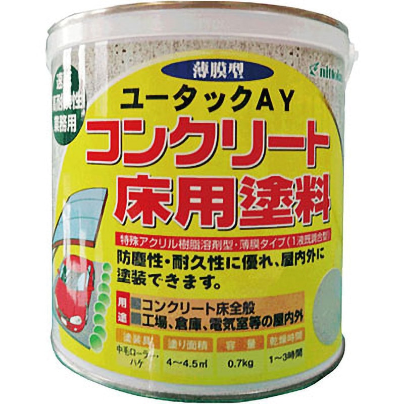 ユータック（塗床材）新品未使用 ユータックAY 日本特殊塗料 床用 特殊アクリル樹脂 耐候 グレー(U-12