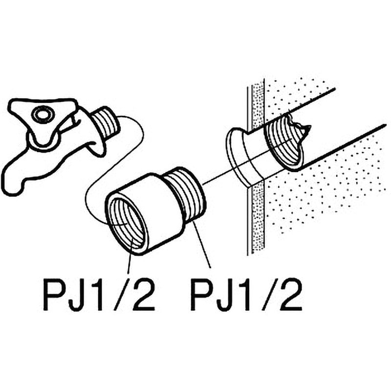PT22-13X20 ツギタシソケット SANEI(旧:三栄水栓製作所) シールテープ