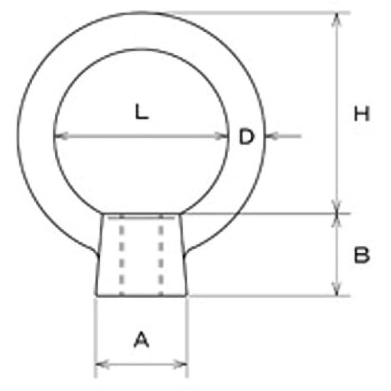TINB-8M ステンレスビッグアイナット(鋳造製) TRUSCO ねじ径M8×1.25