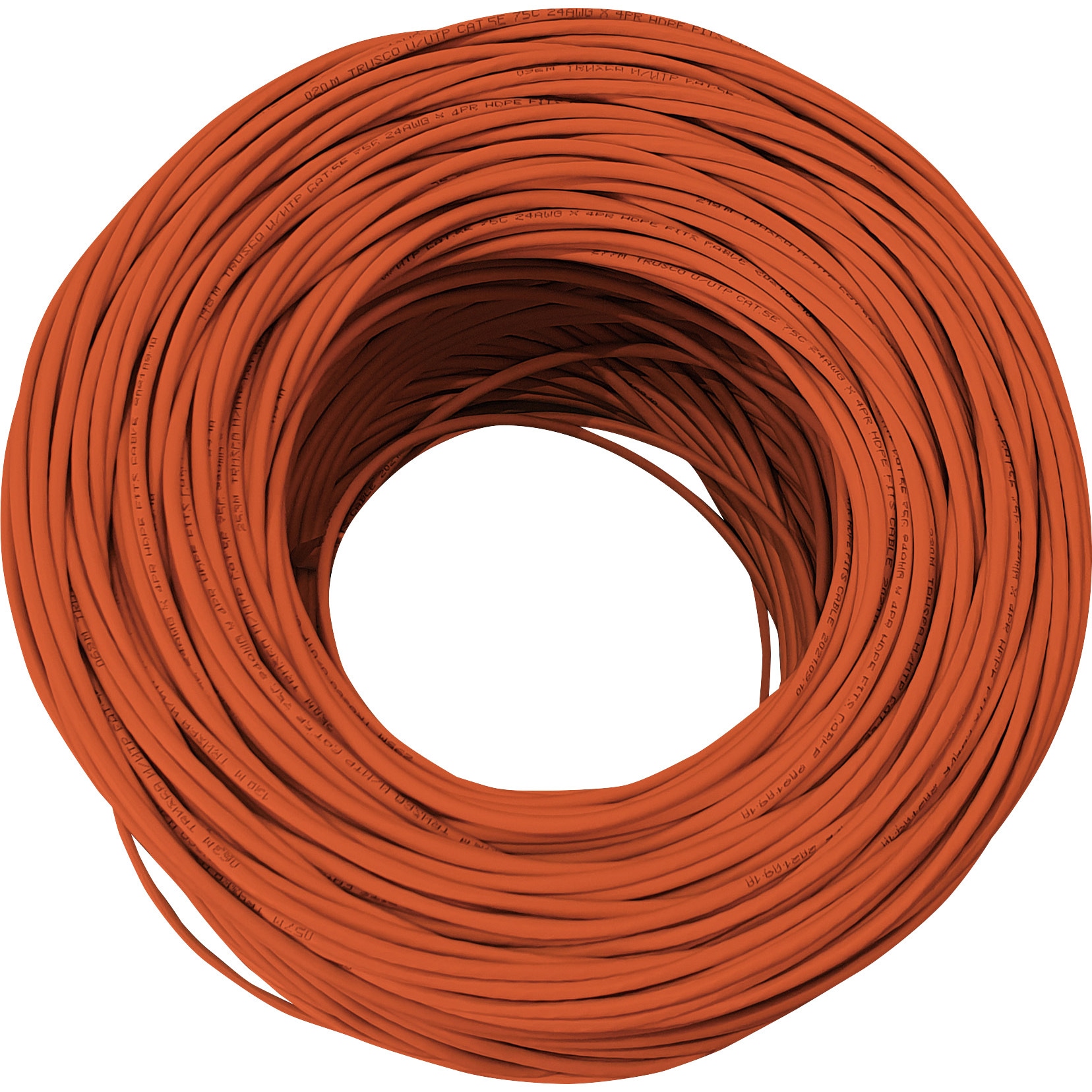 TUTP-CAT5E-300OR LANケーブル カテゴリ5e TRUSCO 導体:軟銅線 24AWG