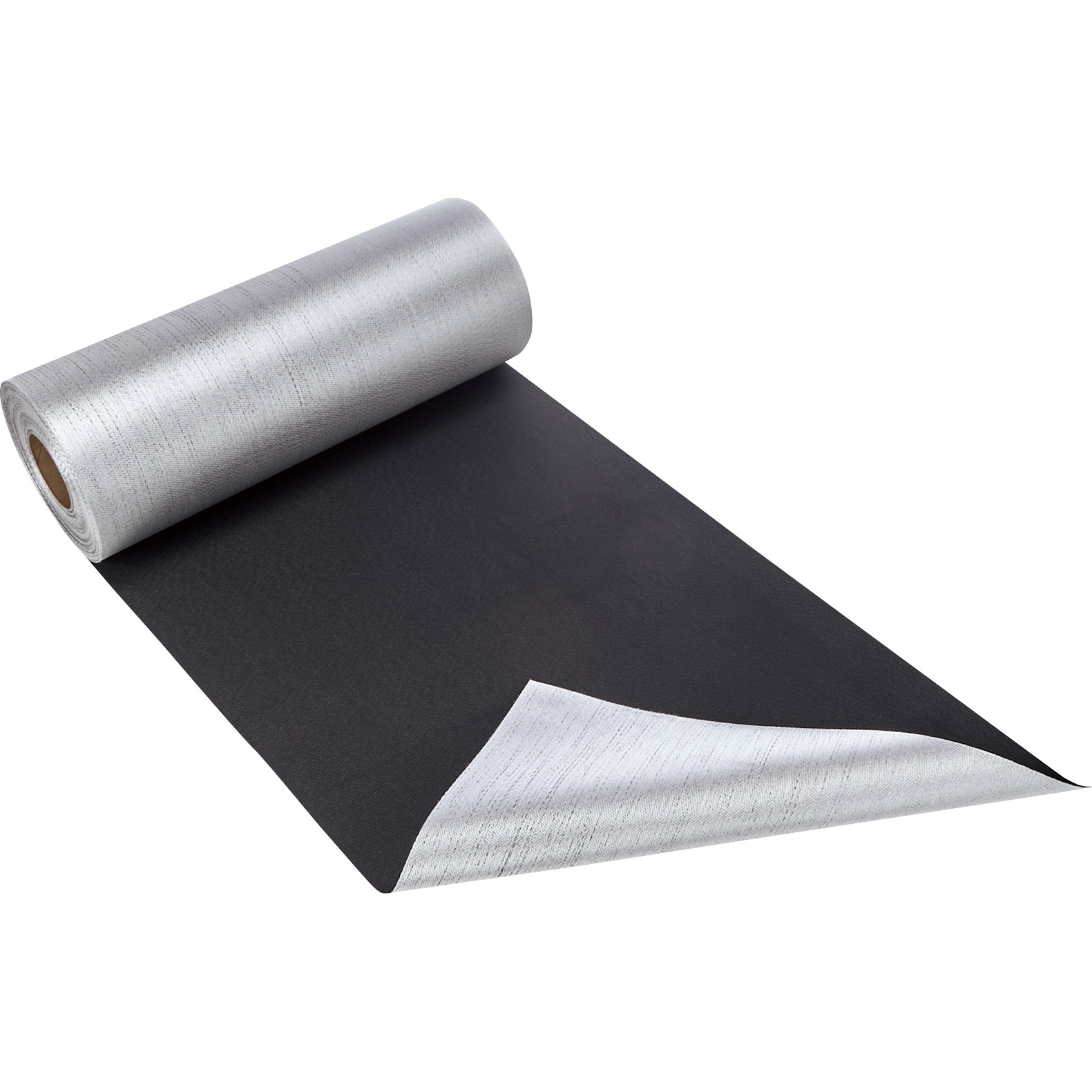 TFSCKJT-50010 不燃認定シリカクロス(片面樹脂コーティング) TRUSCO シルバー/ブラック色 呼び縦0.5m横10m  TFSCKJT-50010 87,980円