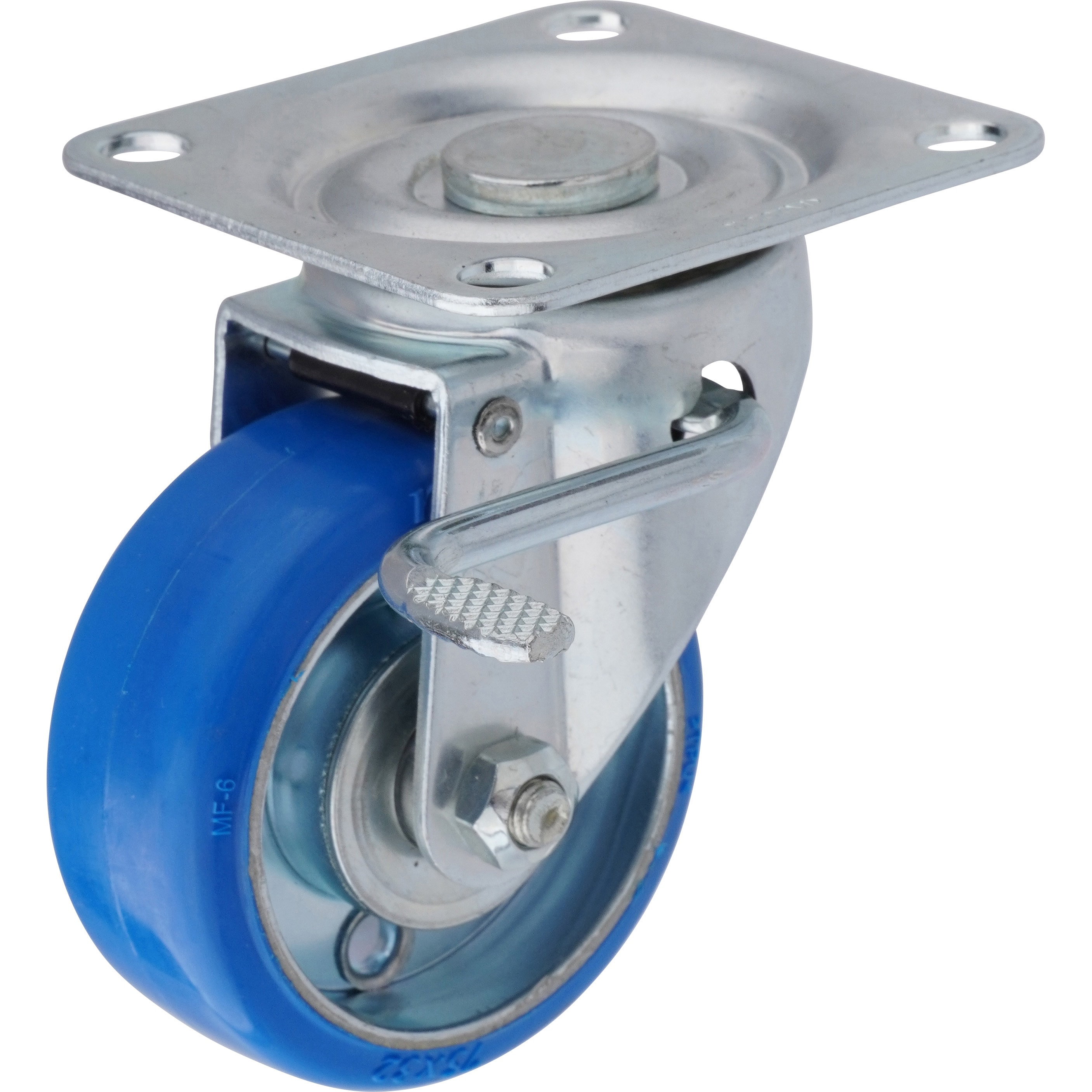 STM-75VU W-3R STM 自在車(ウレタン車輪) Wストッパー付 ナンシン