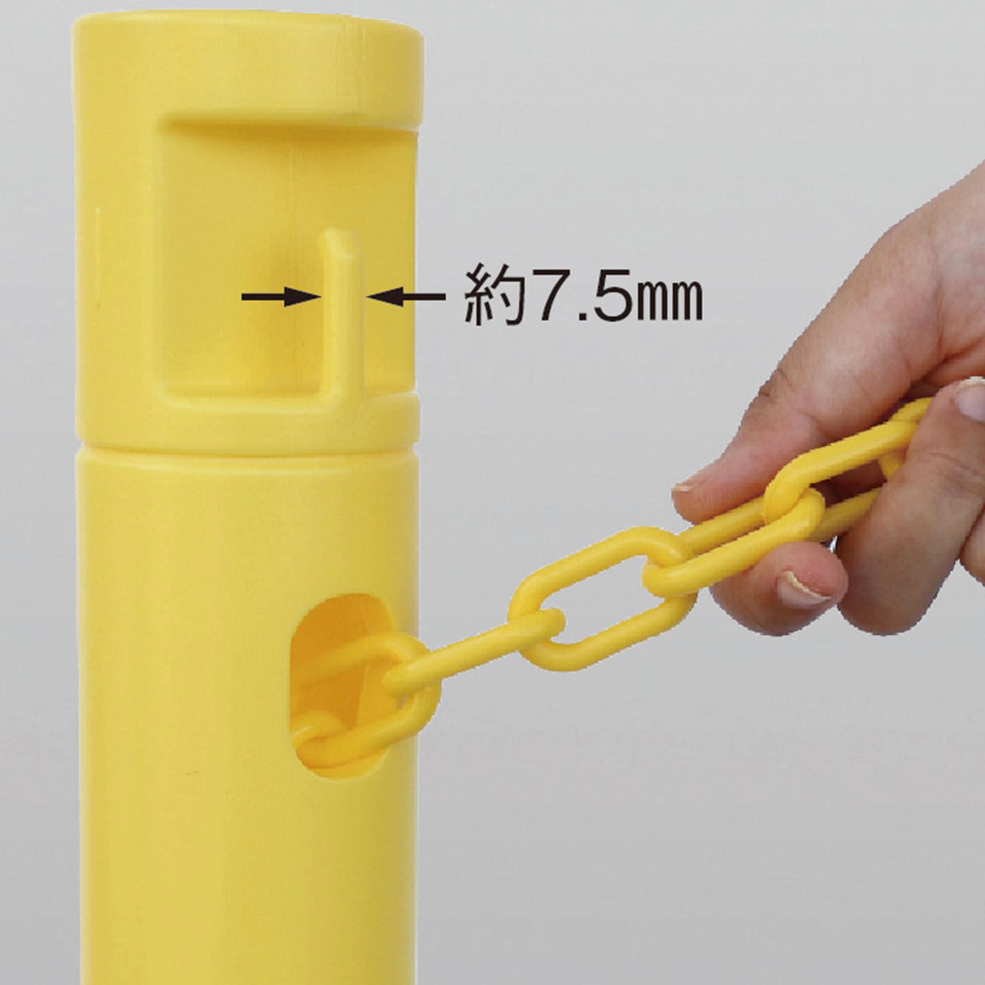 CNP14 チェーン入りポール カーボーイ グレー色 1本 CNP14 - 【通販