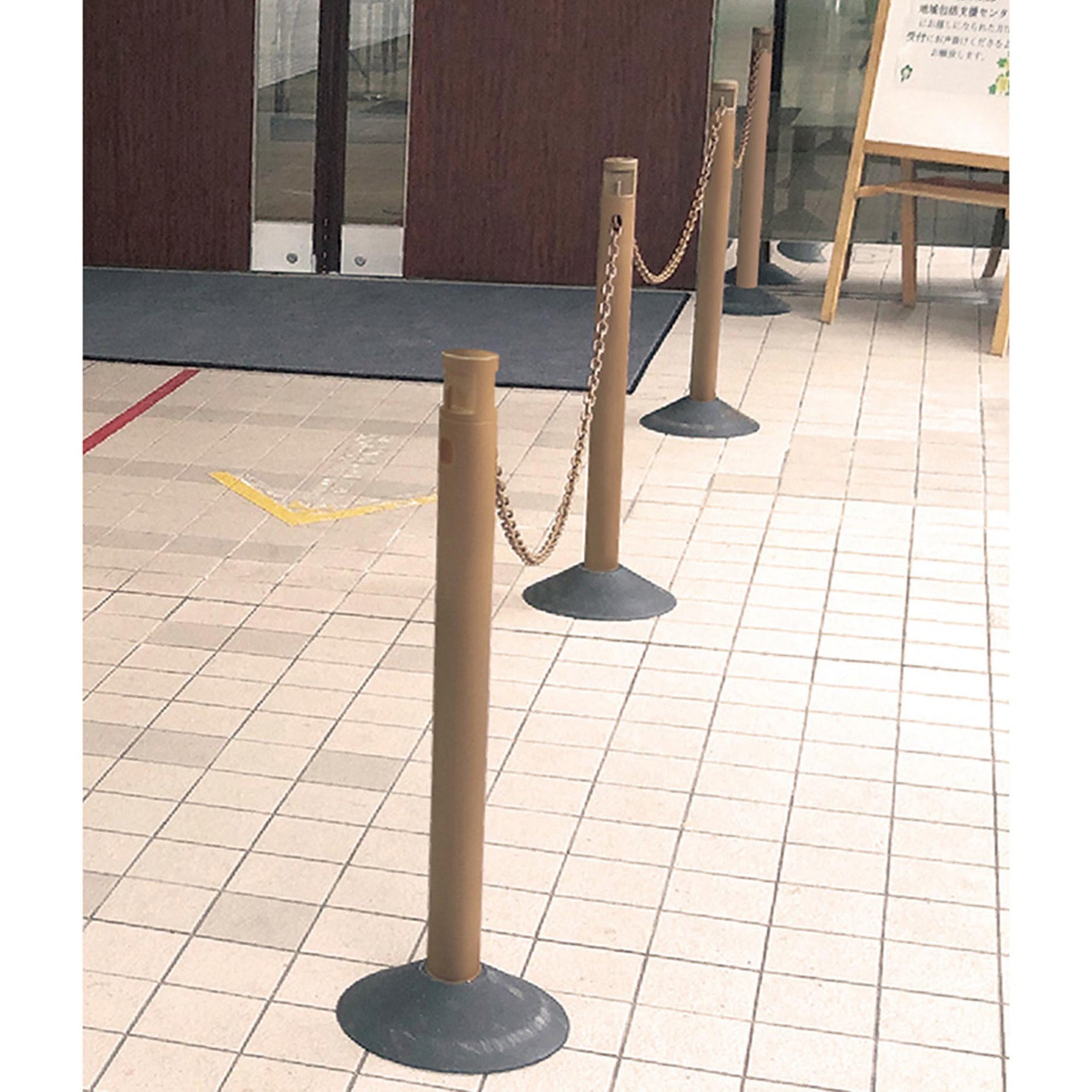 CNP0921 チェーンスタンド カラープラポール 2．5Mチェーン入りポール