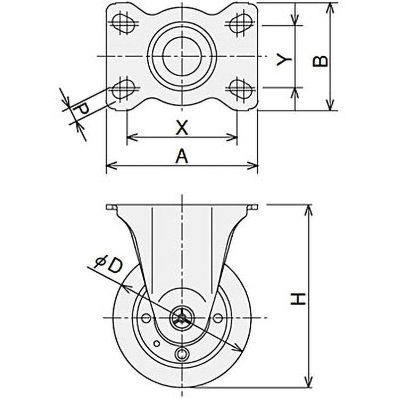 GFN-555 Φ150固定キャスター 1個 SUS(エスユーエス) 【通販モノタロウ】