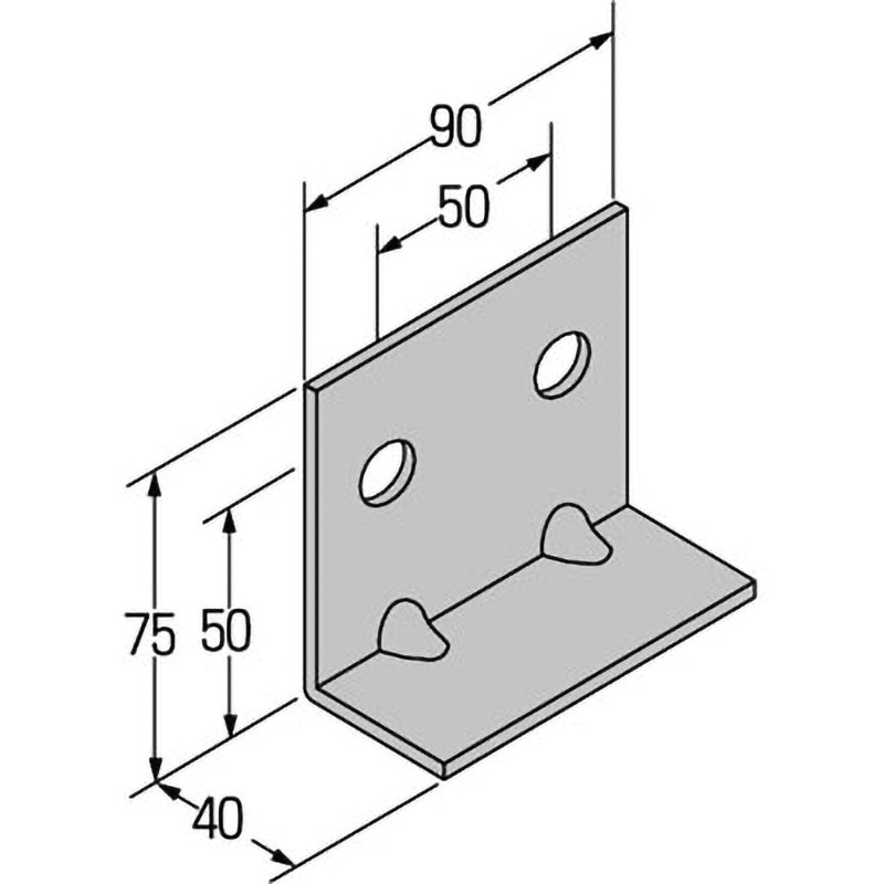 KP2-50 自立コンピース コンドーテック 板厚4.5mm 1箱(50個)