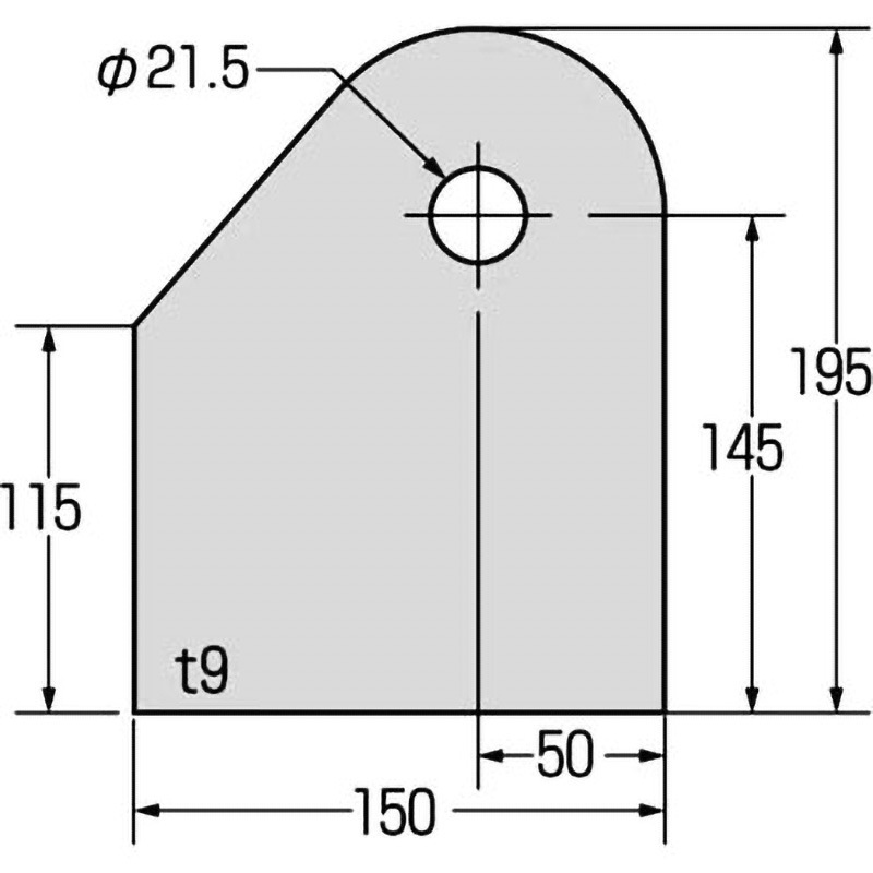 126A2M20145 ブレースシート(コーナープレート) コンドーテック 板厚9mm 1箱(10個) 126A2M20145