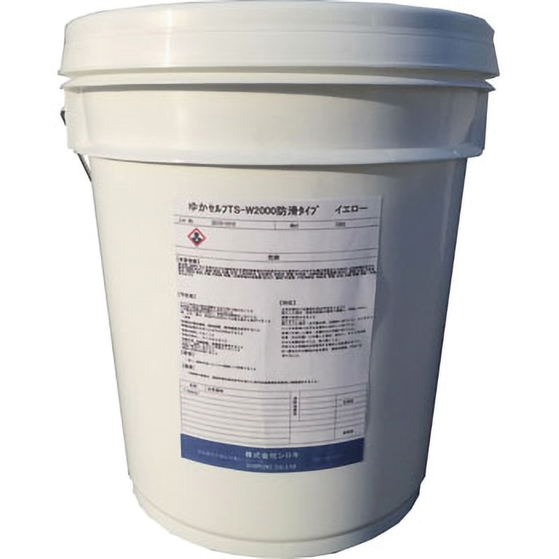 ゆかセルフ(防滑タイプ) シロキ イエロー色  1缶(15kg)