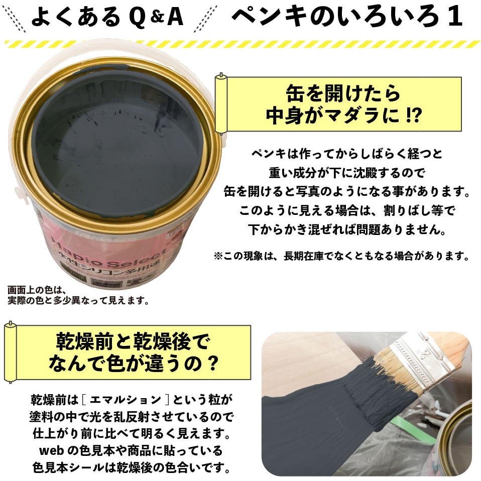 台車 カンペハピオ ペンキ 塗料 水性 つやあり アイボリー 7L 水性塗料