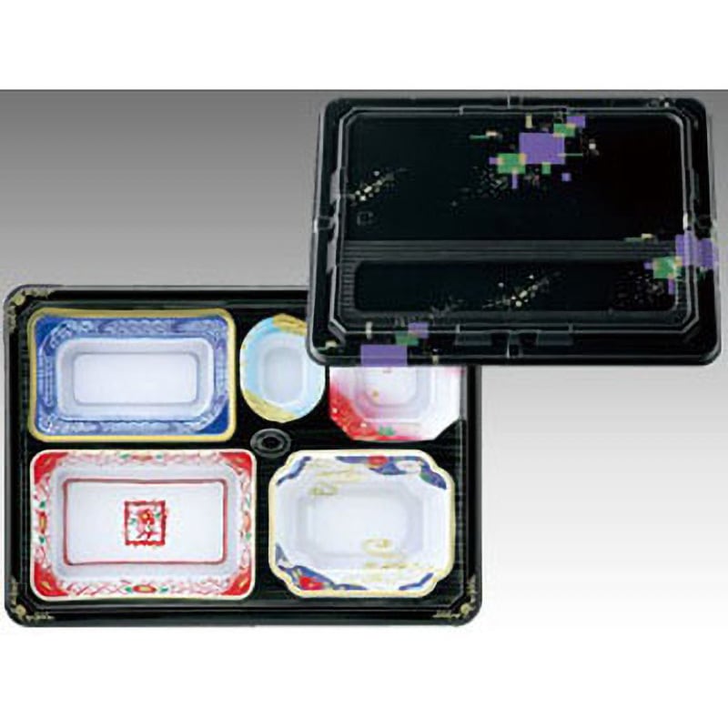 T-203 会席膳セット アヅミ産業 蓋三彩タイプ  1ケース(20枚×10袋) T-203