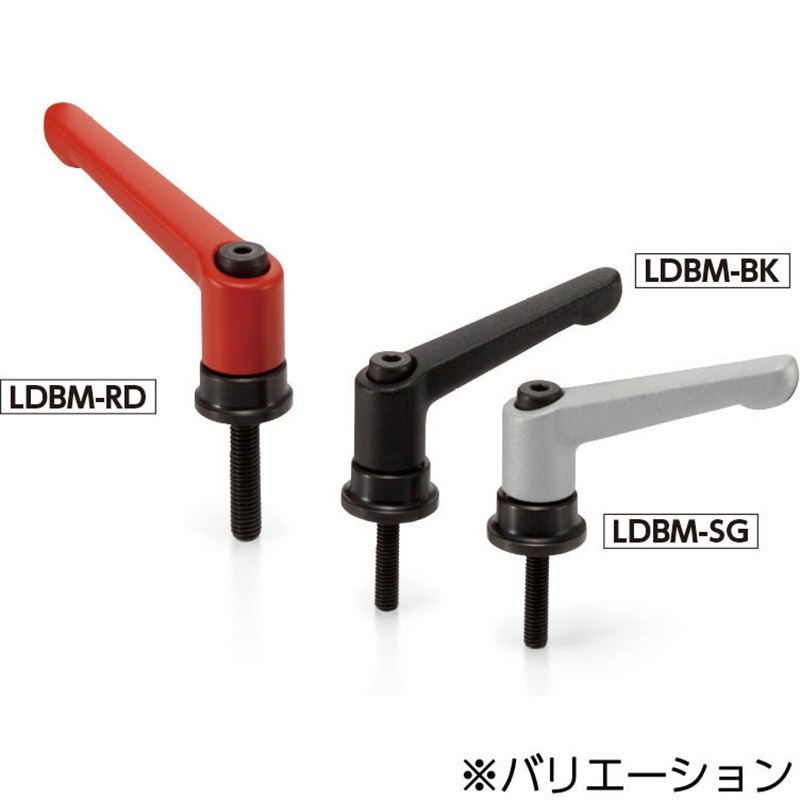 LDBM-6-20-OR パワークランプレバー(おねじ) NBK(鍋屋バイテック会社) L字形 LDBMシリーズ 取付穴径M6mm取付長20mm
