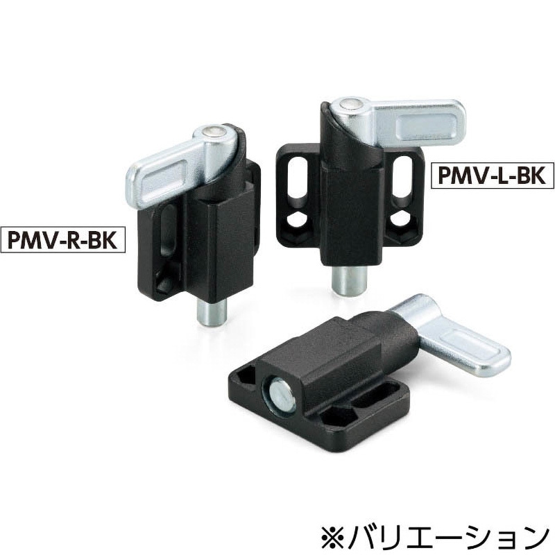 PMV-14-20-L-BK フランジつきインデックスプランジャ - レバータイプ 1