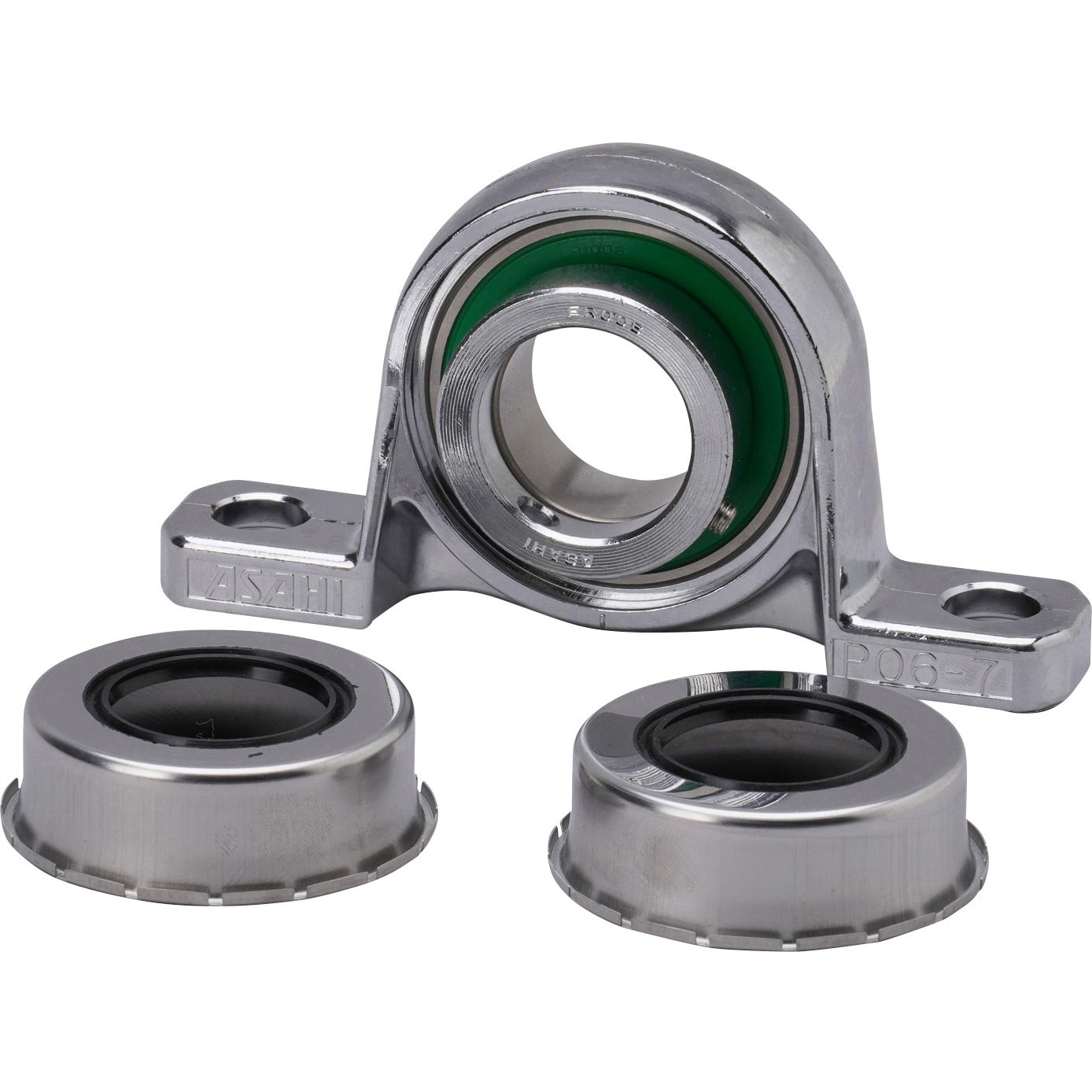 MUP006C シルバーシリーズ ピロー形ユニット(ステンレスシルバー)ゴムシール付きカバー 1個 旭精工 【通販モノタロウ】