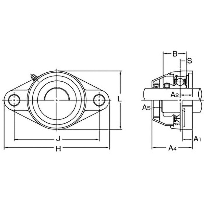 MBNFL204C-BGA-FD ひしフランジ形ユニット プラスチックシリーズ 両側共ゴムシール付きカバー 1個 旭精工 【通販モノタロウ】 8,534円
